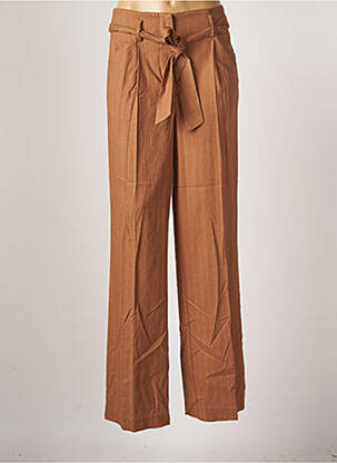 Pantalon droit stretch taille normale marron LOLA CASADEMUNT femme