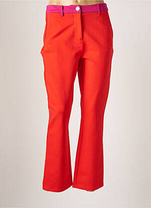 Pantalon flare stretch taille normale rouge LOLA CASADEMUNT femme