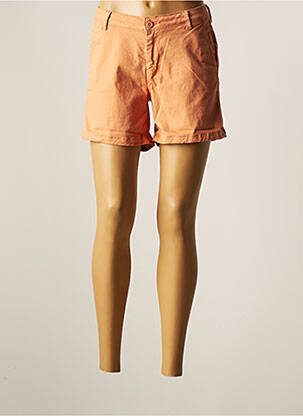 Short fermeture zippée sous rabat boutonné taille normale orange LE TEMPS DES CERISES femme