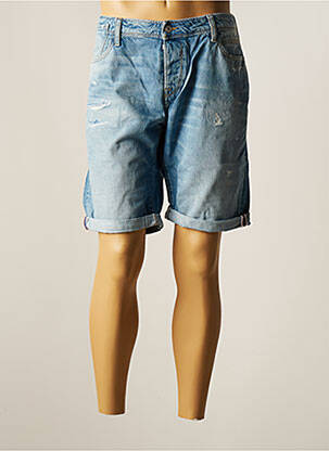 Bermuda coupe droite taille normale bleu LE TEMPS DES CERISES homme