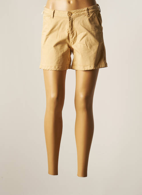 Short fermeture zippée sous rabat boutonné taille normale beige LE TEMPS DES CERISES femme