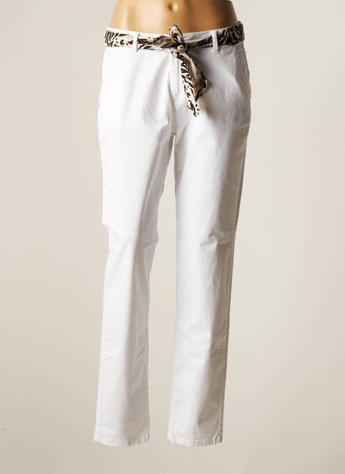 Pantalon chino blanc LE TEMPS DES CERISES pour femme