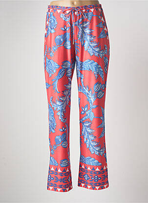Pantalon large tissage popeline taille normale rose MALVIN femme
