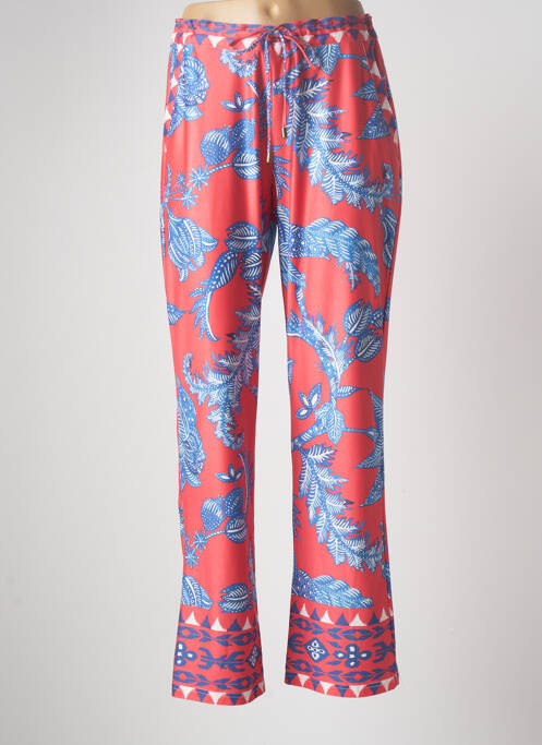Pantalon large tissage popeline taille normale rose MALVIN femme