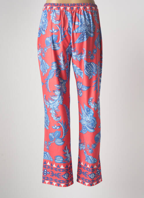 Pantalon large tissage popeline taille normale rose MALVIN femme