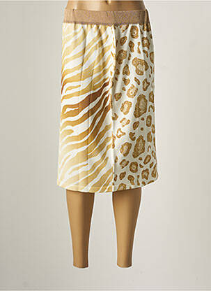 Jupe mi-longue taille haute marron JEI'S BY LETIZIA DENARO femme