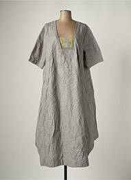 Robe longue manches courtes manches courtes gris GERSHON BRAM femme