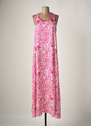 Robe longue imprimé fleurs sans manche rose FRACOMINA femme