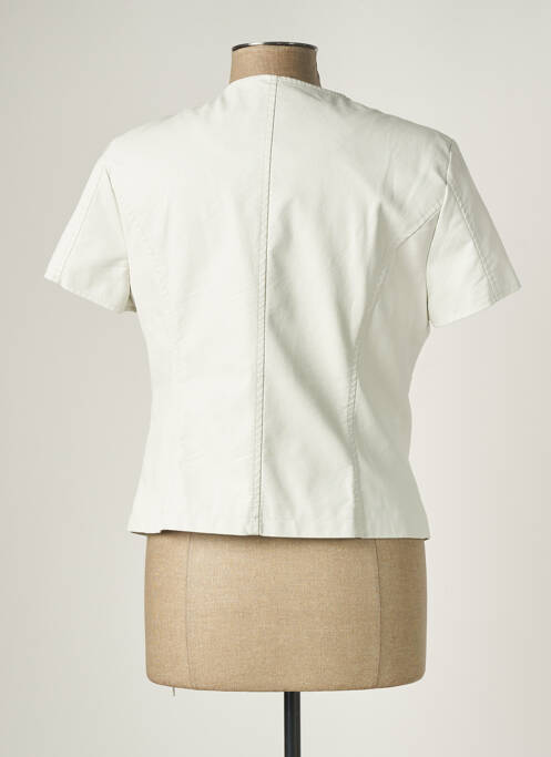 Veste simili cuir blanc MARKUP pour femme