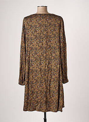Robe courte coupe évasée manches longues marron LOLA ESPELETA femme