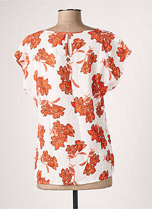 Blouse tissage popeline manches courtes orange LE PETIT BAIGNEUR femme