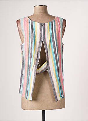 Top tissage crêpe sans manche bleu LOLA ESPELETA femme