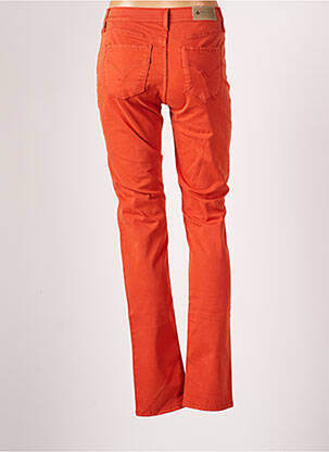 Pantalon slim tissage popeline taille normale orange IMPAQ1 femme