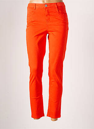 Pantalon slim tissage popeline taille normale orange LOLA ESPELETA femme