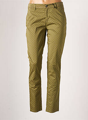 Pantalon chino taille basse taille basse vert IMPAQ1 femme