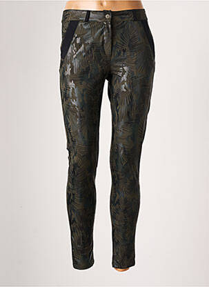 Pantalon slim stretch taille normale vert HBT femme