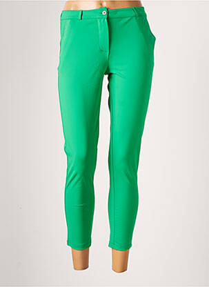 Pantalon 7/8 stretch taille normale vert HBT femme