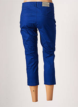 Pantacourt tissage popeline taille normale bleu MAE MAHE femme