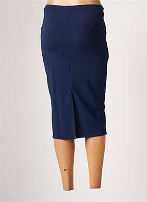Jupe mi-longue stretch bleu HBT femme