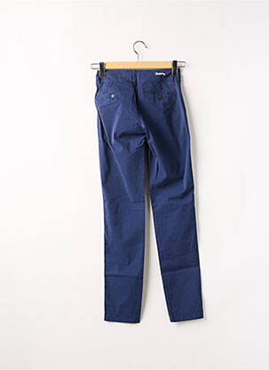 Pantalon chino broderie galons latéraux taille normale bleu LES TEINTURIERS femme
