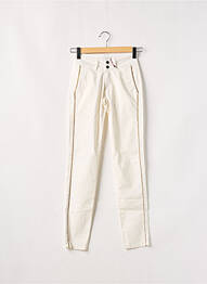 Pantalon chino broderie galons latéraux taille normale beige LES TEINTURIERS femme