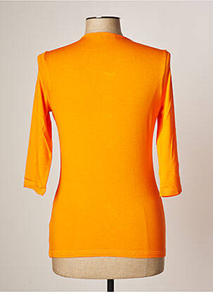 Top tissage jersey manches longues orange LES BONHEURS DE SOPHIE femme