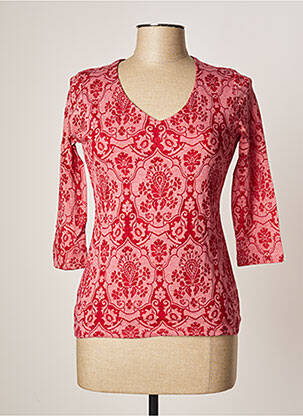 Top coupe cintrée manches 3/4 rouge LES BONHEURS DE SOPHIE femme