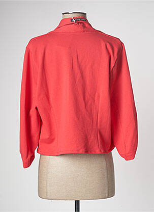 Boléro col châle rouge POISSONS BLANCS femme
