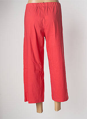 Pantacourt stretch taille normale rouge POISSONS BLANCS femme
