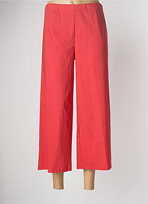 Pantacourt stretch taille normale rouge POISSONS BLANCS femme