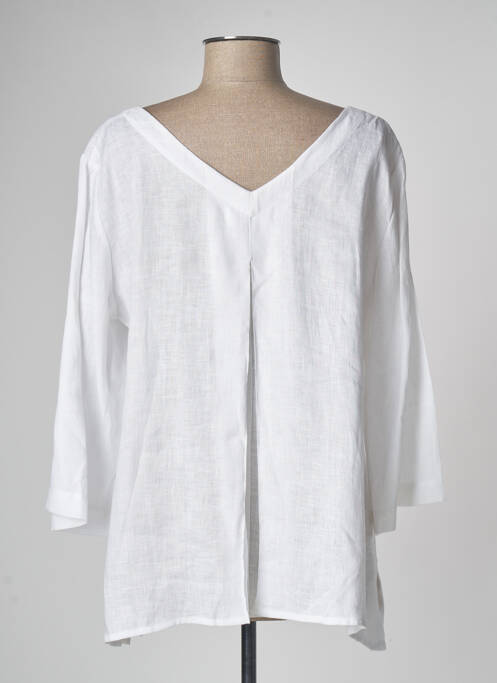 Tunique manches longues col v blanc KEDZIOREK femme