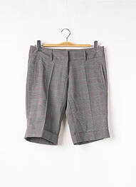 Bermuda fermeture zippée sous rabat avec crochet taille normale gris JENNYFER femme