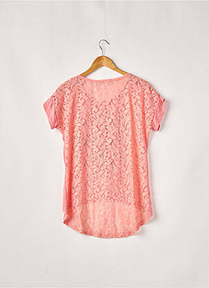T-shirt stretch manches courtes rose L'OLIVE VERTE femme