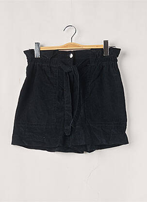 Short fermeture zippée sous rabat boutonné taille haute noir LES EXPATRIÉS femme