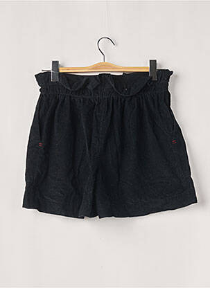 Short fermeture zippée sous rabat boutonné taille haute noir LES EXPATRIÉS femme
