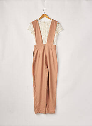 Combi-pantalon fermeture boutonnée sur le devant manches courtes beige GAÂLA femme