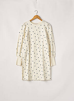 Robe courte manches longues manches longues beige BODEN femme