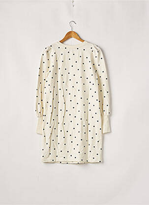 Robe courte manches longues manches longues beige BODEN femme