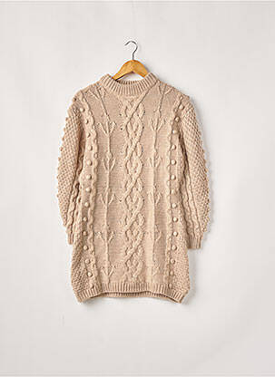 Robe pull col col montant manches longues marron ASOS femme