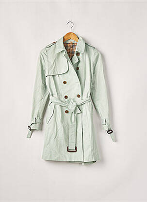Trench finition intérieure doublure imprimée sans capuche vert COW GIRL femme