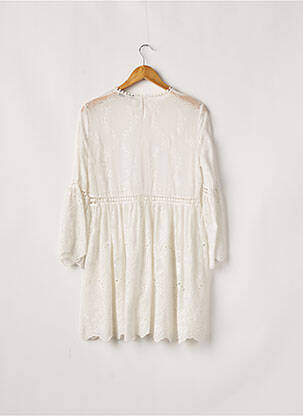 Robe courte coupe fluide manches longues blanc ZARA femme