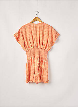Combishort fermeture boutonnée sur le devant manches courtes orange TULAROSA femme