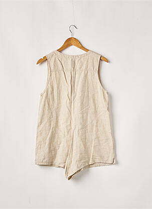 Combishort fermeture boutonnée sur le devant sans manche beige RHYTHM. femme