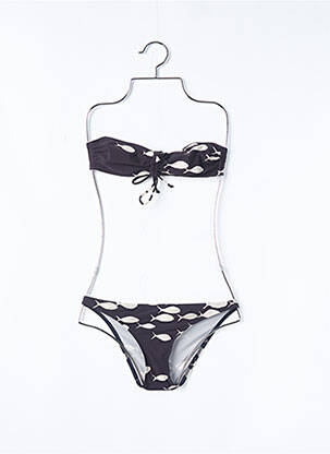 Maillot de bain 2 pièces stretch haut bandeau noir PRINCESSE TAM-TAM femme