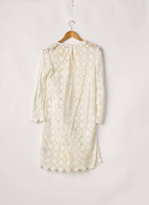 Robe mi-longue manches longues manches longues beige BODEN femme