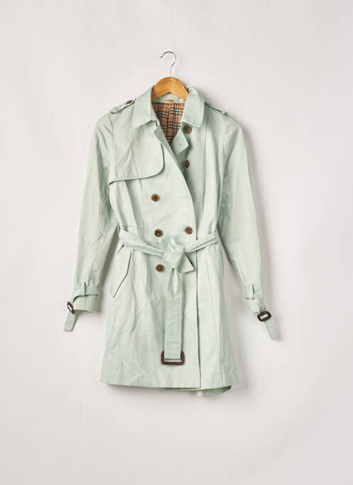 Trench finition intérieure doublure imprimée sans capuche vert COW GIRL femme