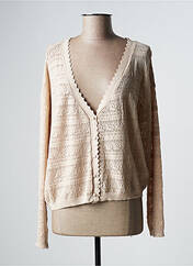 Gilet manches longues beige SWEEWË pour femme seconde vue