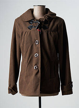 Manteau court marron MADE IN ITALY pour femme