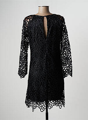Robe mi-longue manches longues manches longues noir JUST ADDICT femme