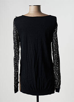 Pull coupe droite manches longues noir LOUISE OROP femme